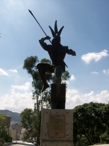 Famous Indigenous warrior of Venezuela at Parque El Calvario
