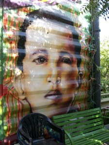 Young Chavez mural at Tiuna El Fuerte