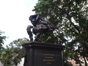Simon Bolivar Statue at the centre of Plaza Bolivar