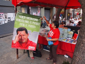 Chavez Poster at Plaza Bolivar.